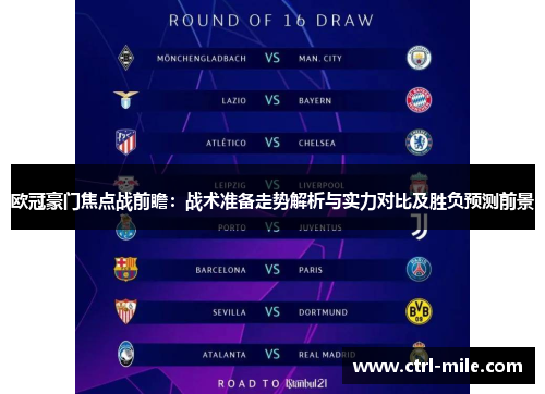 欧冠豪门焦点战前瞻：战术准备走势解析与实力对比及胜负预测前景